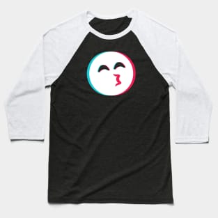 TikTok kissing emoji smiley White Baseball T-Shirt